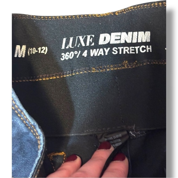 Luxe Denim Dark Indigo Wash Classic Skinny Straight Leg Stretch Women's Jeggings - Picture 14 of 16